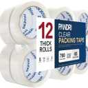 PANDRI Packing Tape, 12 Rolls Heavy Duty Clear Packaging Tape for Shipping Packaging Moving Sealing, 1.88 inches Wide, 65 Yards Per Roll, Total 780 Yards
