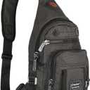 Crossbody Sling Bag Backpack for Men & Women Black (B-black(fits 10.5" Ipad))