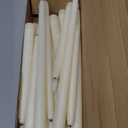 24 Pcs Flameless LED Taper Candles Battery Operated Candles 8.5'', 9.65'', 10.83'', 12.8'' Flameless Candlesticks Flickering for Halloween Christmas Church Wedding, (Ivory)