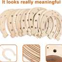 BESPORTBLE 24pcs Unfinished Horseshoe Wood Cutouts, DIY Graffiti Wooden Slices, Smooth Edges, 6.69 x 5.90 Inch, Khaki, for Crafts and Decorations