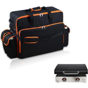 WOMACO 22 Inch Griddle Carry Bag for Blackstone With Hood Lid, Heavy Duty Portable Tabletop Carrying Bag for Travel, Weather Resistant BBQ Grill Case With Shoulder Strap