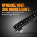 Third 3rd Brake Light, LED High Mount Stop Light Replacement for 2000 2001 2002 2003 2004 2005 2006 Chevy Tahoe Suburban/GMC Yukon XL Denali, Rear Center Cab Roof Tail Lamp (Black)