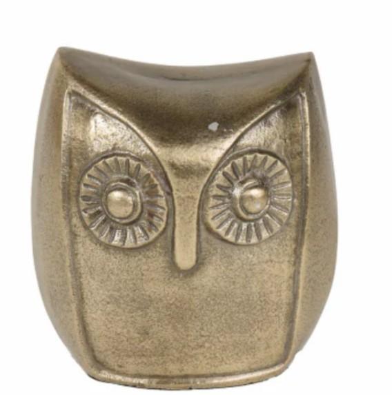 Owl Statue Metal Art Sculpture Handmade Antique Decorative Brass Collectible Figurine for Home Decoration