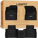 LASFIT Floor Mats for Nissan Rogue 2021-2026 (Not Fit Rogue Sport), Custom Fit All Weather Protection Durable TPE Floor Liners for Nissan Rogue S/SV/SL/Platinum 2021-2026 1st & 2nd Row Car Mats, Black