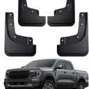 Mud Flaps Compatible with Ford Ranger Accessories 2026 2025 2024 Splash Guards All Weather Fender Guard Mudguards Sediment Protection No Need to Drill Holes(Won't Fit Raptor)