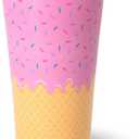 Swiglife 32oz Insulated Tumbler, Travel Coffee Tumbler with Lid, Cup Holder Friendly Travel Coffee Mug, Stainless Steel, 32 oz, Reusable Insulated Mug with Lid (Scoop There It Is)