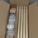 Exquisite Gold 46-148Inch Adjustable 1in Steel Curtain Rod with Acrylic Finials. Crystals ball Transparent diamond, Easy to Install, Suitable for Bedroom and Living Room kitchen and hotel
