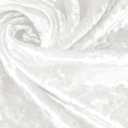 White Stretch Crushed Velvet Fabric, 5 Yard 63" Wide Soft Fabric Luxurious Material Versatile Stretch for Sewing, Apparel, Upholstery, Curtains, Decoration