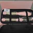 ELLA BELLA 6 in 1 Professional Hot Air Styler  Powerful Hair Dryer & Straightener Set  Styling Without Heat Damage  Fast Drying Curling Volumizing Straightening  Protective Travel Case (Pink)