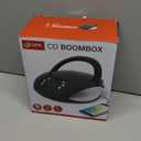 GPX, Inc. Portable Top-Loading CD Boombox with AM/FM Radio and 3.5mm Line in for MP3 Device - Black (Pack of 1)