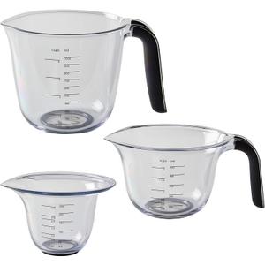 KitchenAid KQ298OSOBA Gourmet Set of 3 Measuring Jugs, Onyx