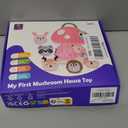 hahaland Baby Toys 6-12 Months - 6 7 8 9 10 Month Old Girl Montessori Toys | My First Mushroom House with Stuffed Jungle Animals, Rattle, Crinkle Paper, Mirror, Sensory Toy Baby Girl Gifts