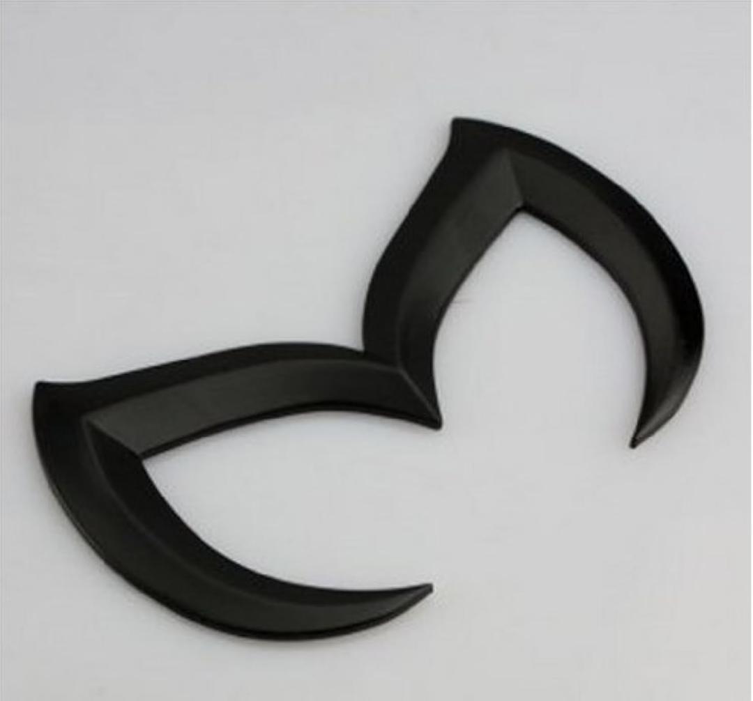 SuPoo for Mazda Black Sporty Metal Evil 'M' Rear Trunk Badge Decal Emblem Glossy 3 5 6
