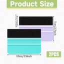 Trinkrittey 2 Pcs Squeegee for Vinyl, Plastic Vinyl Squeegee Black Felt Edge Vinyl Squeegee Vinyl Wrap Squeegee Vinyl Scraper for Car Automotive Sticker Decal Applicator (Purple & Green)