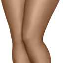 Hanes Absolutely Ultra Sheer Women's Control Top, Reinforced Toe, Plus Size Tights (Brown)