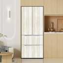 Yun-aeon White and Gold Wood Contact Paper 17.3"x80" Rustic Wooden Peel and Stick Wallpaper Removable Self-Adhesive Wallpaper Wood Grain Contact Paper for Countertops Cabinets