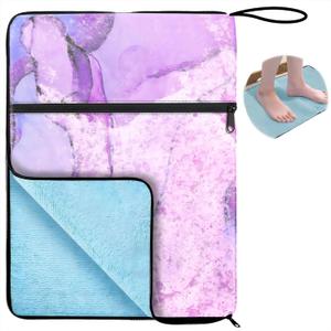 Calmbee Wet Dry Bag, Embedded Towel Waterproof Wet Bag with Two Zipper Pockets for Swimsuit and Towels, Reusable Swimsuit Bag for Travel Essentials Baby Diaper