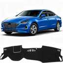 KUST Black Dash Cover for Hyundai Sonata 2020-2023 (Only fits for 8.0-inch Touch Screen Dashboard) Polyester Dashboard Cover Non-Slip Interior Accessories for Sonata Custom Fit Dash Mat No Glare