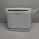 Joybos Dog Proof Trash Can with Lid, 3.3 Gallon Slim Bathroom Garbage Bin with Inner Bucket, Fits Standard 4 Gallon Bags, Odor Sealing Diaper Pail for Nursery, Modern White Waste Basket, 6.9" Wide