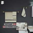 JQK Bathroom Hardware Set, 5-Piece Bath Accessories Set Champagne Bronze Wall Mount Includes 24 in Towel Bar, 9 in HT Bar, TP Holder, Towel Hook x 2, BAS105-CB
