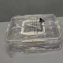 2 Pack Deviled Egg Containers with Lid and Handle, Durable Clear Plastic Deviled Egg Carrier Storage 48 Eggs, Stackable Egg Holder for Fridge, Portable Tray Platter for Party & Picnics-White