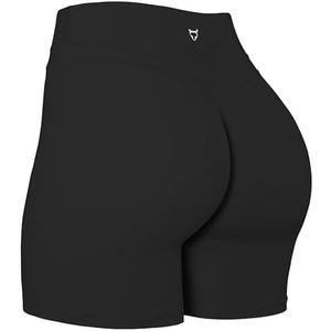 TomTiger Yoga Shorts for Women Tummy Control High Waist Biker Shorts Exercise Workout Butt Lifting Tights Women's Short Pants, M