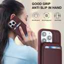 for iPhone 15 pro max Wallet Case magsafe Compatible with Card Holder for Women Men 2 in 1 Detachable Magnetic Shockproof Phone case Stand Leather Credit Card Slots-Wine Red