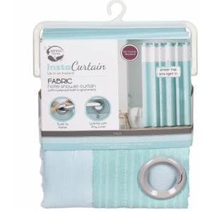 Maytex Mills Instacurtain Kadin with a View Shower Curtain - Aqua, 71 L x 74 W