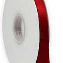 Red Ribbon 3/8 Inch x 50 Yards Satin Ribbon Continuous, Single Face, for Crafts, Gift Wrapping, Floral Bouquet, Weddings, and Decorations, with Spool