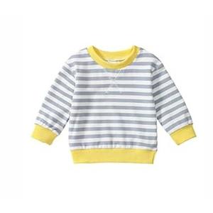 Toddler Girl Sweatshirt Long Sleeve Striped Pullover Top Fall Winter Outfits 1-5T (6-7 Y,  Yellow)