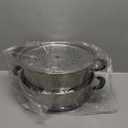 MANO Steamer Pot for Cooking 11.8 inch Steam Pots with Lid 2-tier Stainless Steel Steaming Pot Multipurpose Cookware with Handle for Vegetable, Dumpling, Stock, Sauce, Food