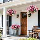 Hommyea Artificial Fake Flowers for Outdoor, 8 Bundles Faux Plants Silk Flowers Spring Decoration UV Resistant No Fade Plastic Flowers for Outside Planters Home Porch Patio Yard Garden Decor