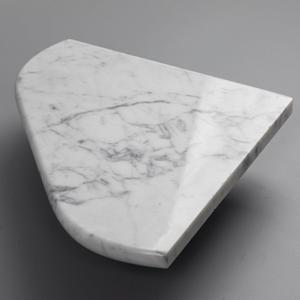 Lovdeco Carrara Marble Corner Shower Shelf, 8" Corner Shelves for Wall Bathroom Shower, 1 Piece, Polished