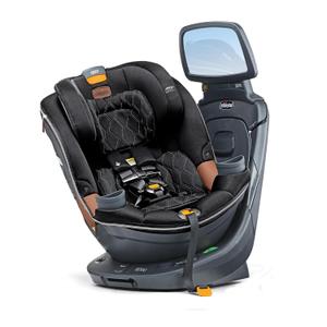 Chicco Fit360 Zip ClearTex Rotating Convertible Car Seat with Fit360 Mirror, 360 Degree Rotation for Rear-Facing and Forward-Facing Usage, Jet/Black