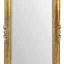 JANDERART Gold Vintage Mirror 8x14 Inch, Antique Ornate Decorative Mirror for Desk & Wall, Small Vanity Mirror for Makeup Wall Decor, Antique Gold