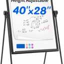 40"x28" Double Sided Magnetic Dry Erase Easel Whiteboard on U Stand