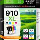 910XL Ink Cartridges Combo Pack Replacement for 910XL Work with OfficeJet 8015e 8022e 8010 8022 OfficeJet Pro 8025e 8028e 8035e 8020 8025 8028 8030 8035 Printers 4 Pack (Black Cyan Magenta Yellow)