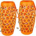 Wasp Traps Outdoor Hanging, Wasps Repellent for Indoor/Outdoor, Carpenter Bee Trap for Outside, Yellow Jacket Trap, Bee Killer, Fake Wasp Nest&Paper Wasps-2 Pack 4 Sticky Boards(Orange)