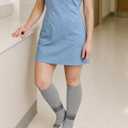 Thick Soft Cotton Compression Socks for Women Men 15-20mmHg Knee High Breathable Cotton Socks for All Day Comfort