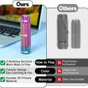 Little Pain Stim Ouchies Fidget Toys for Adults,3D Printed Spiky Pain Stim, Sensory Fidget for Stress & Anxiety Relief, ADHD, Autism,Office Desk Toys (Purple Yellow Blue)