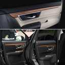 for CRV 2017-2022 Inner Door Panel Trim ABS Peach Wood Texture Inner Decoration Stripe Trim Sticker Interior Decoration Accessories for Honda CRV CR-V 2017 2018 2019 2020 2021 2022 4PCS