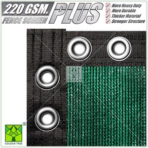ColourTree Plus Extra Heavy Duty Fence Privacy Screen Mesh Cover - Commercial Grade 220 GSM - Heavy Duty, (6' x 50', Green)