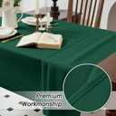 2 Pack Green Christmas Tablecloth - 60 x 84 Inch Rectangle, Waterproof & Wrinkle Resistant Polyester Table Cover for Dining Table, Buffet Parties, Camping