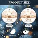 4 x Holy Family Ornament with Baby Jesus, Mary & Joseph, Glory to The Newborn King Nativity Ornament  Christian Religious Christmas Tree Decoration  Faith Decor for Believers, Church