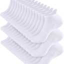 shnn 14 Pairs Mens/Womens Ankle Socks Breathable Casual Low Cut Short Socks for Men/Women with Heel Tab (White)
