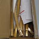 Arch Backdrop Stand and Cover Set, 2 Metal Balloon Arch Backdrop 7.2ft 6ft, Gold Arched Stand Frame for Wedding, Parties,Birthday,Decorations (White,7.2ft+6ft)