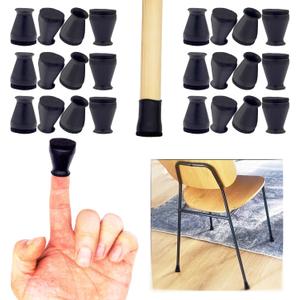 Extra Small Silicone Chair Leg Floor Protectors with Felt Fit 0.55to 0.9 Chair Leg Caps Small Furniture Feet Covers for Hardwood Floors Prevent Scratches,No Noise 24 PCS