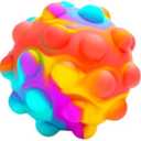 RadBizz Push Pop Bubble Fidget Sensory Toy Ball - for Autism, Stress, Anxiety - Kids and Adults (Multicolor Ball)
