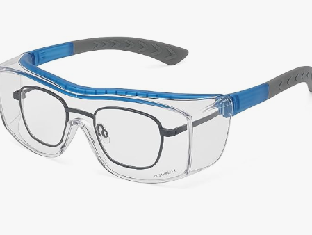 BISON LIFE Diamont Vented Over Glasses Safety Glasses | Meets ANSI Z87.1, Impact Resistant Polycarbonate Lens