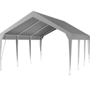Garvee 10' X 20' Heavy Duty Carport, Portable Garage with Waterproof UV Protected Car Canopy for Cars, Boats, Storage, Grey